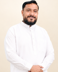 Full-Length Portrait in White Shalwar Kameez